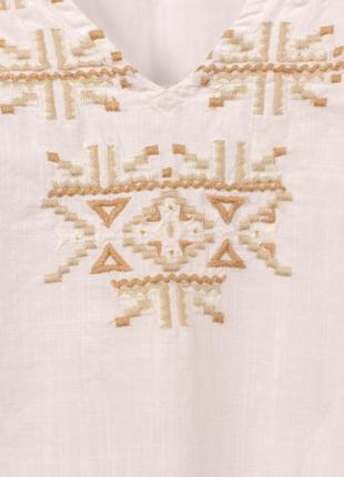 Бавовняна блузка з вишивкою h&m6 фото