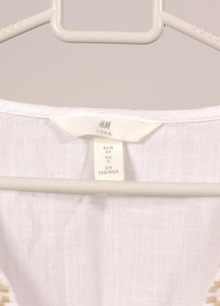 Хлопковая блузка с вышивкой h&amp;m3 фото
