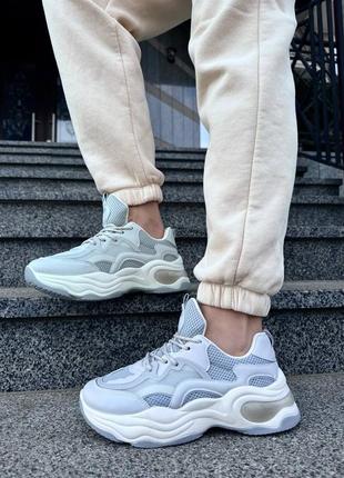 Розпродаж дуже круті кросівки небесно - сірого кольору