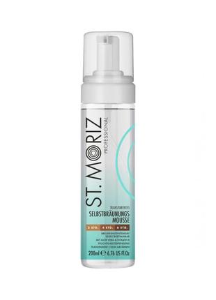 Мусс-автозагар st. moriz professional transparent self-tanning mousse, 200ml