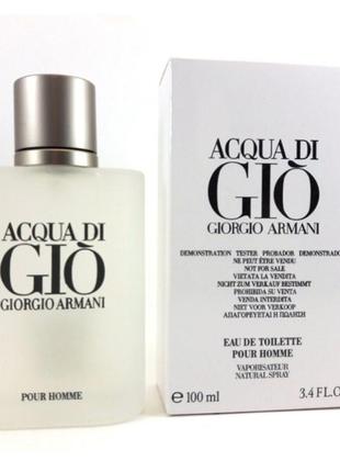 Giorgio armani acqua di gio pour homme (джорджіо армані аква ді джіо) tester, 100 мл1 фото