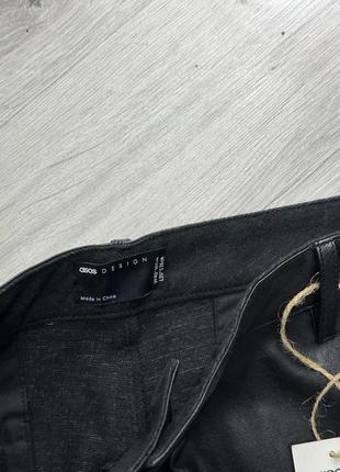 Крутые джинсы с кож зама asos качество 👍🏻5 фото