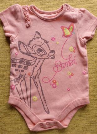Боди с короткими рукавами bamby disney nutmeg 9-12m/74-80