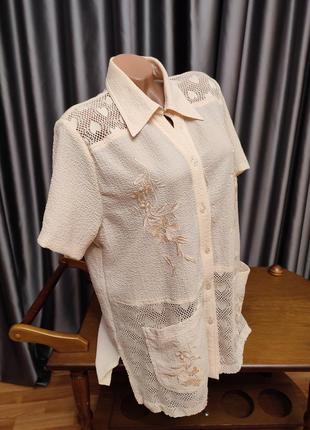 Нарядна блузка великого розміру батал блуза сорочка6 фото