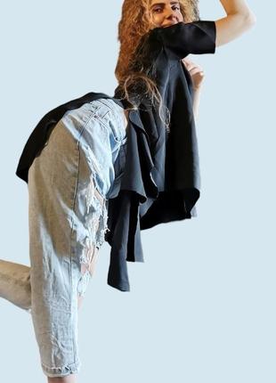 Блуза асимметричная cos туника с воланами рюши в бохо стиле авангардная2 фото