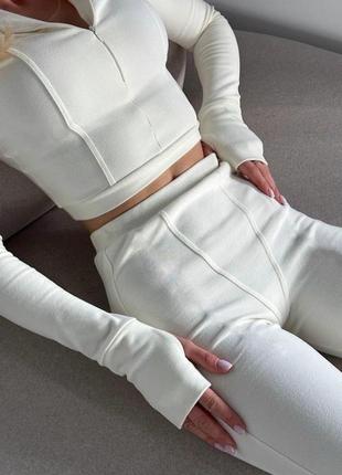 Эластичный костюм с имитацией белья спортивный костюм для фитнеса демисезонный женский костюм с лосинами костюм с леггинсами костюм для спорта4 фото