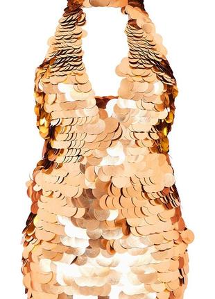Золота сукня золото паєтка пайетка велика крупна монети5 фото