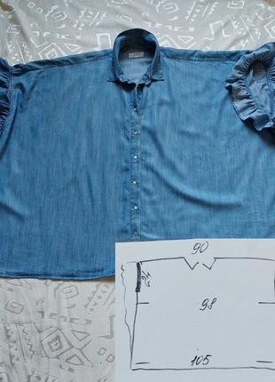 💣 стильна  голуба сорочка/ пончо,блуза,4 фото