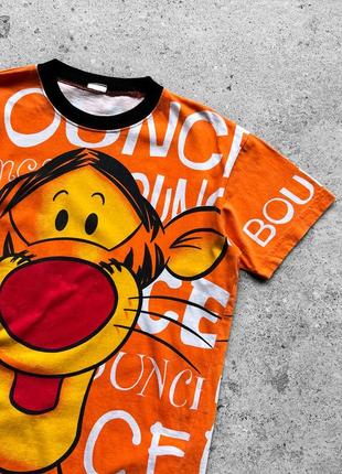 Tigger disney men’s vintage printed cartoon bounce orange 90s t-shirt вінтажна футболка2 фото