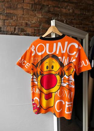 Tigger disney men’s vintage printed cartoon bounce orange 90s t-shirt вінтажна футболка7 фото
