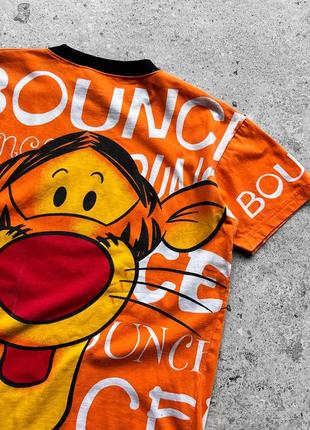 Tigger disney men’s vintage printed cartoon bounce orange 90s t-shirt вінтажна футболка4 фото