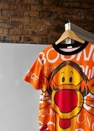 Tigger disney men’s vintage printed cartoon bounce orange 90s t-shirt вінтажна футболка6 фото