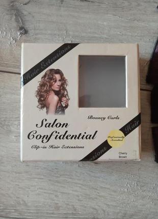 Накладные пряди тресы salon confidential clip in hair extensions cherry brown4 фото