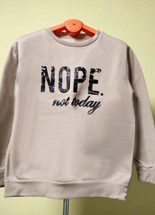 Shein. из англии. в наличии. толстовка с надписью nope not today.3 фото