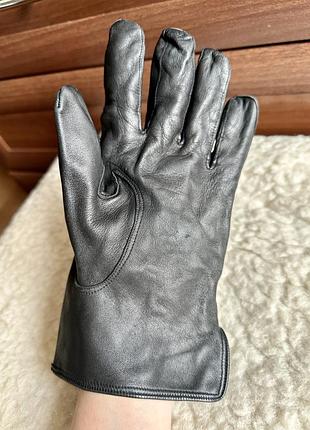Мужские кожаные перчатки из натуральной кожи италия