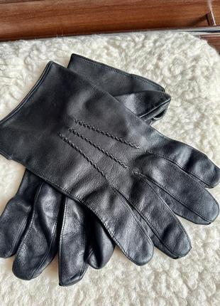 Мужские кожаные перчатки из натуральной кожи италия