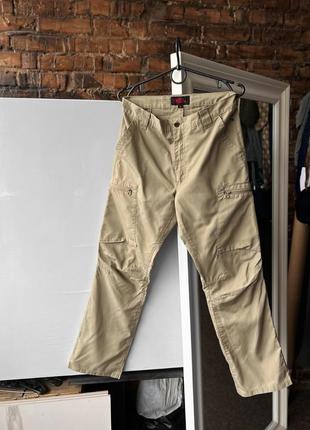 Fjallraven women’s vintage g-1000 beige cargo pockets trousers pants outdoor streetwear жіночі, вінтажні штани карго