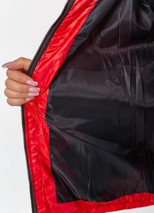 Куртка жіноча демісезонна червона4 фото