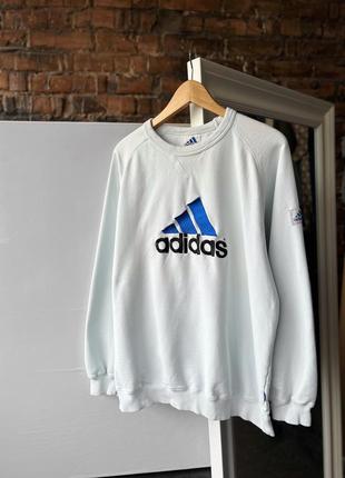 Adidas vintage men’s big embroidered logo y2k sweatshirt вінтажна кофта