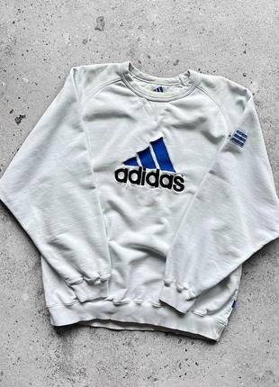 Adidas vintage men’s big embroidered logo y2k sweatshirt вінтажна кофта4 фото