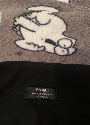 Чорні класичні штани, брюки прямого крою висока bershka4 фото