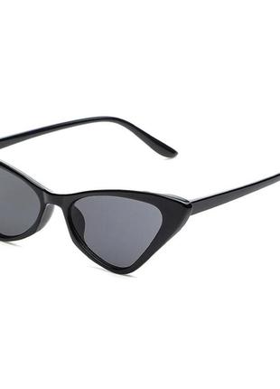 Тренд окуляри чорні лисички сонцезахисні сонячні очки антиблик2 фото