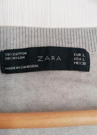 Футболка вязаная серый цвет zara2 фото