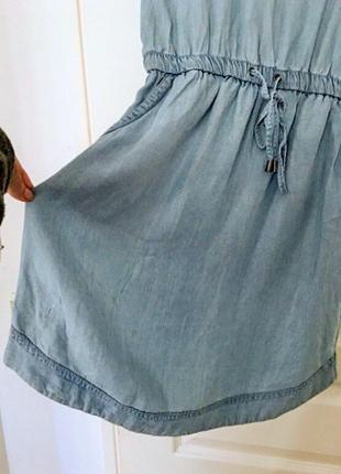 Легка коротка джинсова сукня з кишенями denim co4 фото