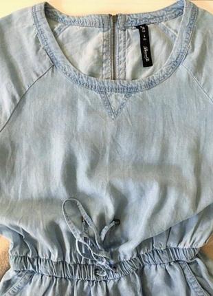 Легка коротка джинсова сукня з кишенями denim co5 фото