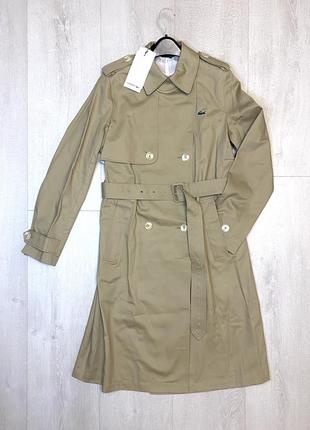 Тренч жіночий lacoste beige 02s пальто оригінал 38-6 розмір4 фото