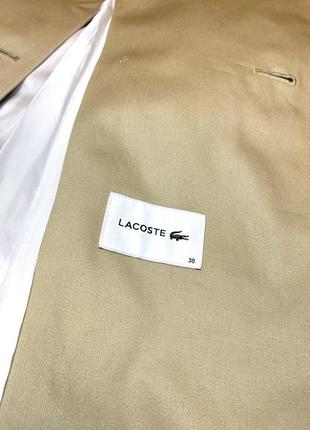 Тренч жіночий lacoste beige 02s пальто оригінал 38-6 розмір7 фото