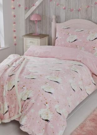 Якісна флісова велюрова двостороння постіль