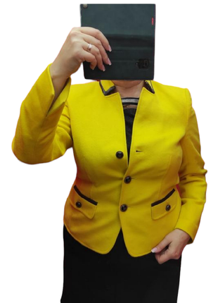 Пиджак, жакет яркого жёлтого цвета5 фото