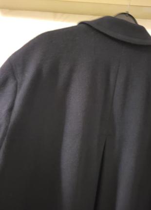 Чёрное длинное шерстяное пальто westbury5 фото