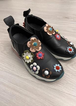Туфли, мокасины, лоферы, сникерсы, кеды от fendi, оригинал италия. натуральная кожа