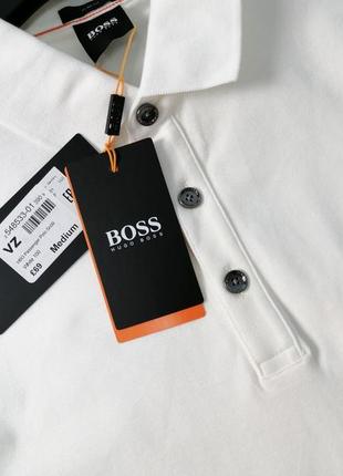 Hugo boss мужская белая брендовая футболка поло оригинал2 фото