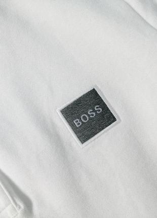 Hugo boss мужская белая брендовая футболка поло оригинал4 фото