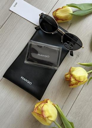 Сонцезахисні окуляри в металевій оправі, бренд mango4 фото