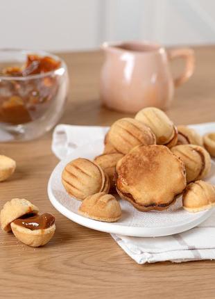 Орешница большая форма для выпечки орешков на плите с антипригарным /тефлоновым покрытием  (23 ореха) + цветок9 фото