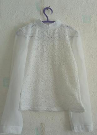 Кружевная блузка блуза 1-2 класс