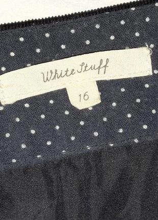 1+1=3 стильна темно-синя коротка спідниця з вишивкою white stuff вишиванка, розмір 50 — 524 фото