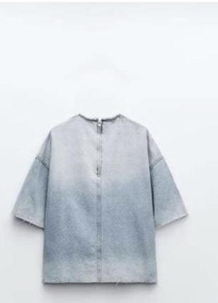 Zara джинсова футболка рубашка5 фото