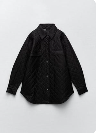 Стьобана сорочка zara розмір m/l