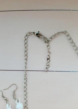 Бижутерия кольє намисто та сережки ожерелье цепочка сережки колье комплект4 фото