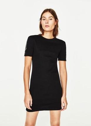 Zara, нове, коротке, плаття, сукня, в рубчик,