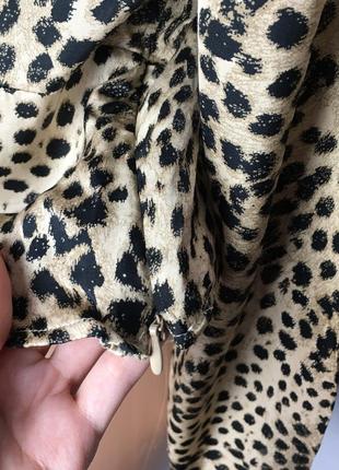 Женская блуза бежевая чёрная леопард вискоза женский пиджак бомбер жакет женские одежда5 фото