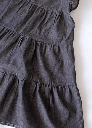 Сучасна джинсова ярусна сукня р.1505 фото