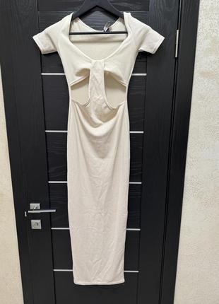 Сукня в рубчик з вирізами , плаття6 фото
