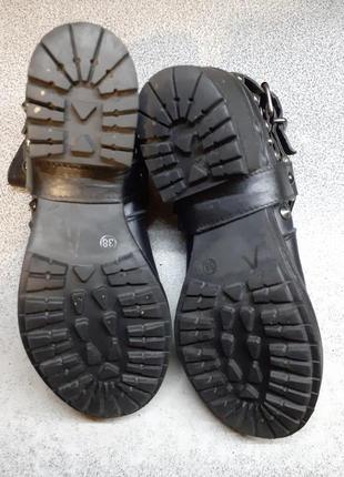 Шкіряні черевики з клепами мото6 фото