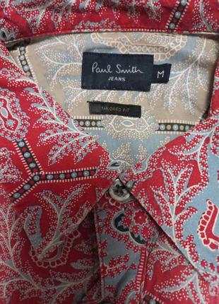 Рубашка paul smith jeans винтаж  на кнопках, размер m коттон3 фото
